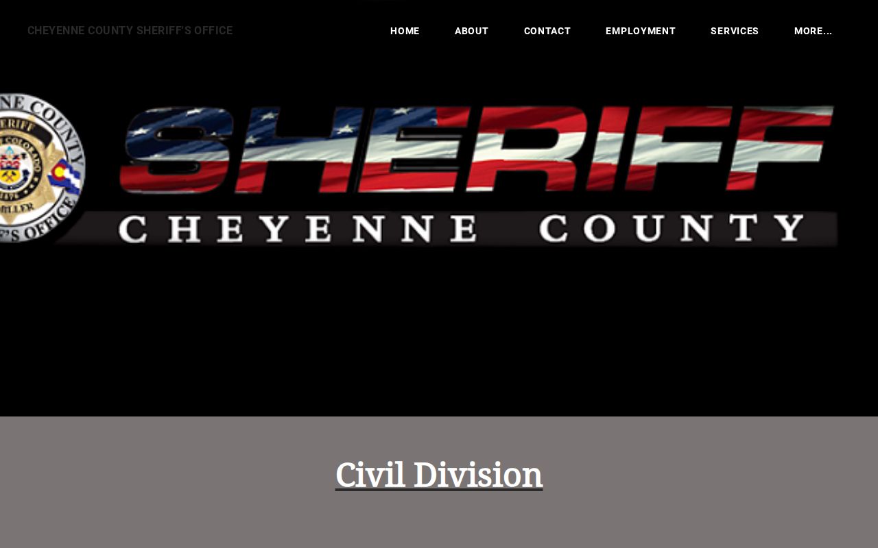 Cheyenne County arrest records sheriff civil division contact source