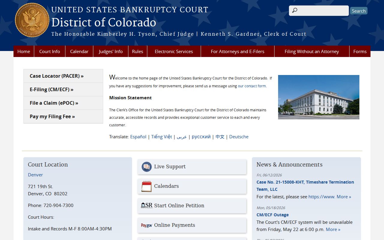 Cheyenne County District Court federal bankruptcy court context