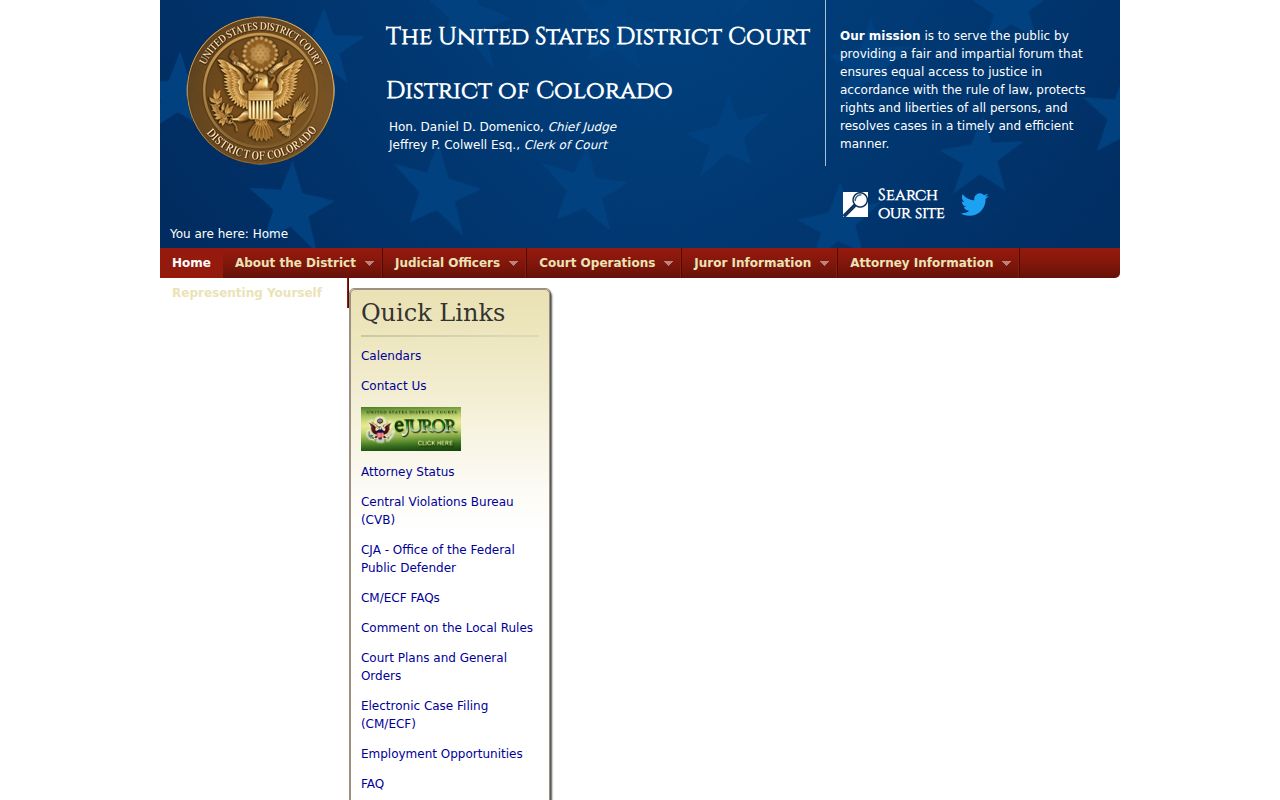 Cheyenne County District Court federal U.S. District Court Colorado context